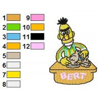 Bert and Ernie Embroidery Design 4